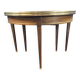 Console table demi-lune 19th century Louis XVI modular foldable top in mahogany.