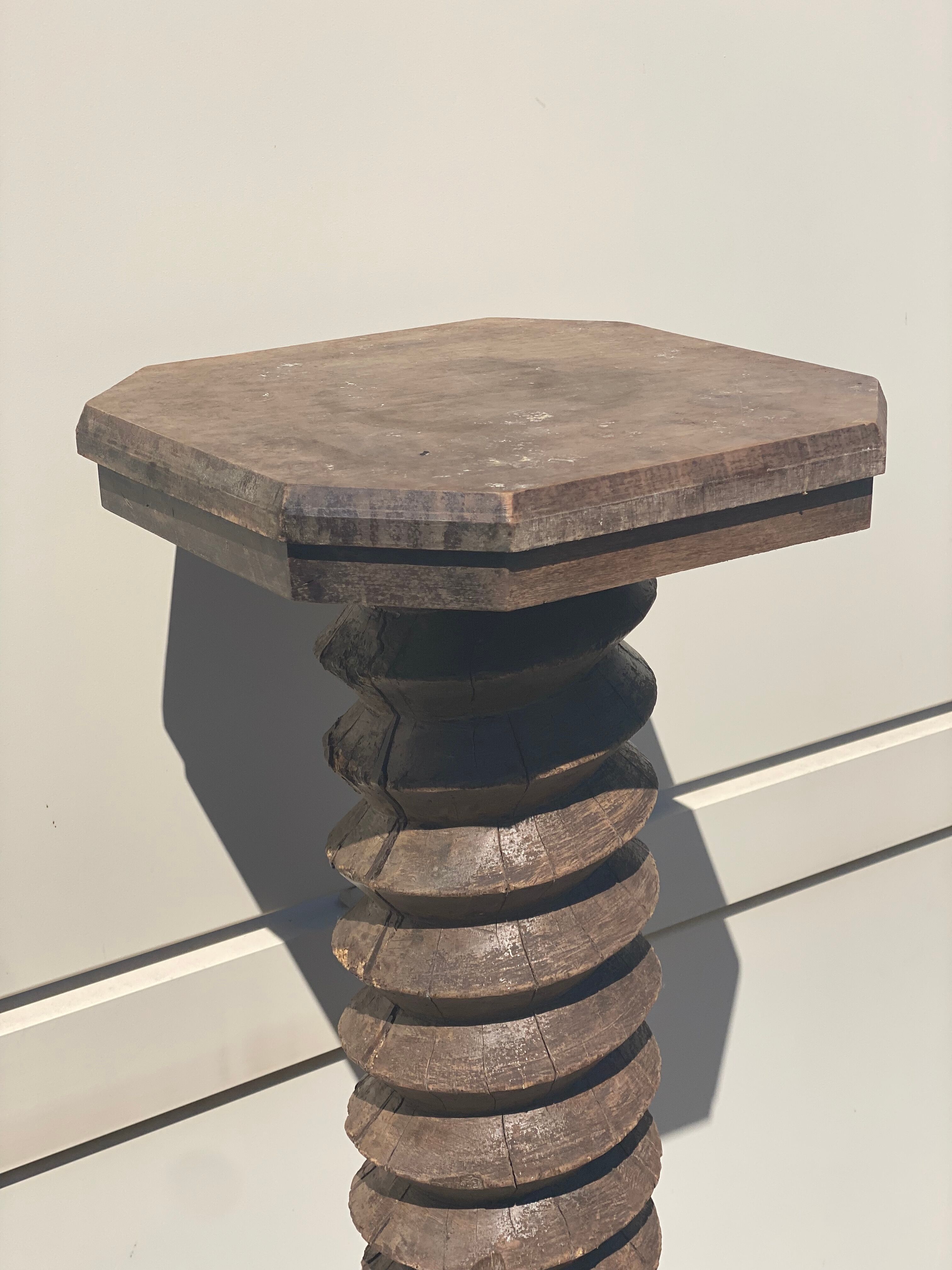 Totem or Harness made with an old press screw late nineteenth century