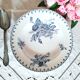 Antique deep plates in ironstone from Sarreguemines.