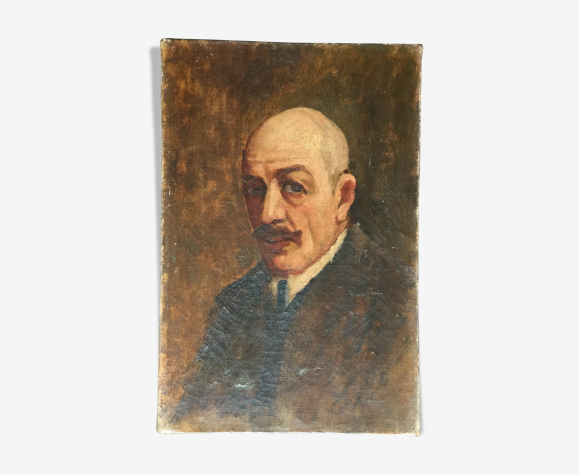 Max Wulfart "portrait d'homme" Huile sur toile vers 1920