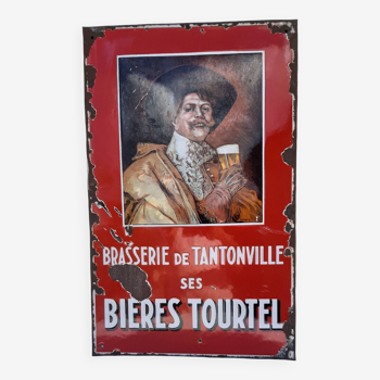 Plaque émaillée Bière Tourtel