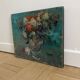 Old painting, oil on canvas bouquet of flowers