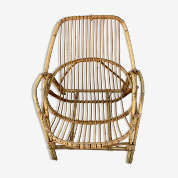 Rattan shell chair