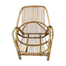 Fauteuil coquille en rotin