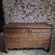 Antique marriage chest in oak / blanket chest – 18th century, Auvergne, France