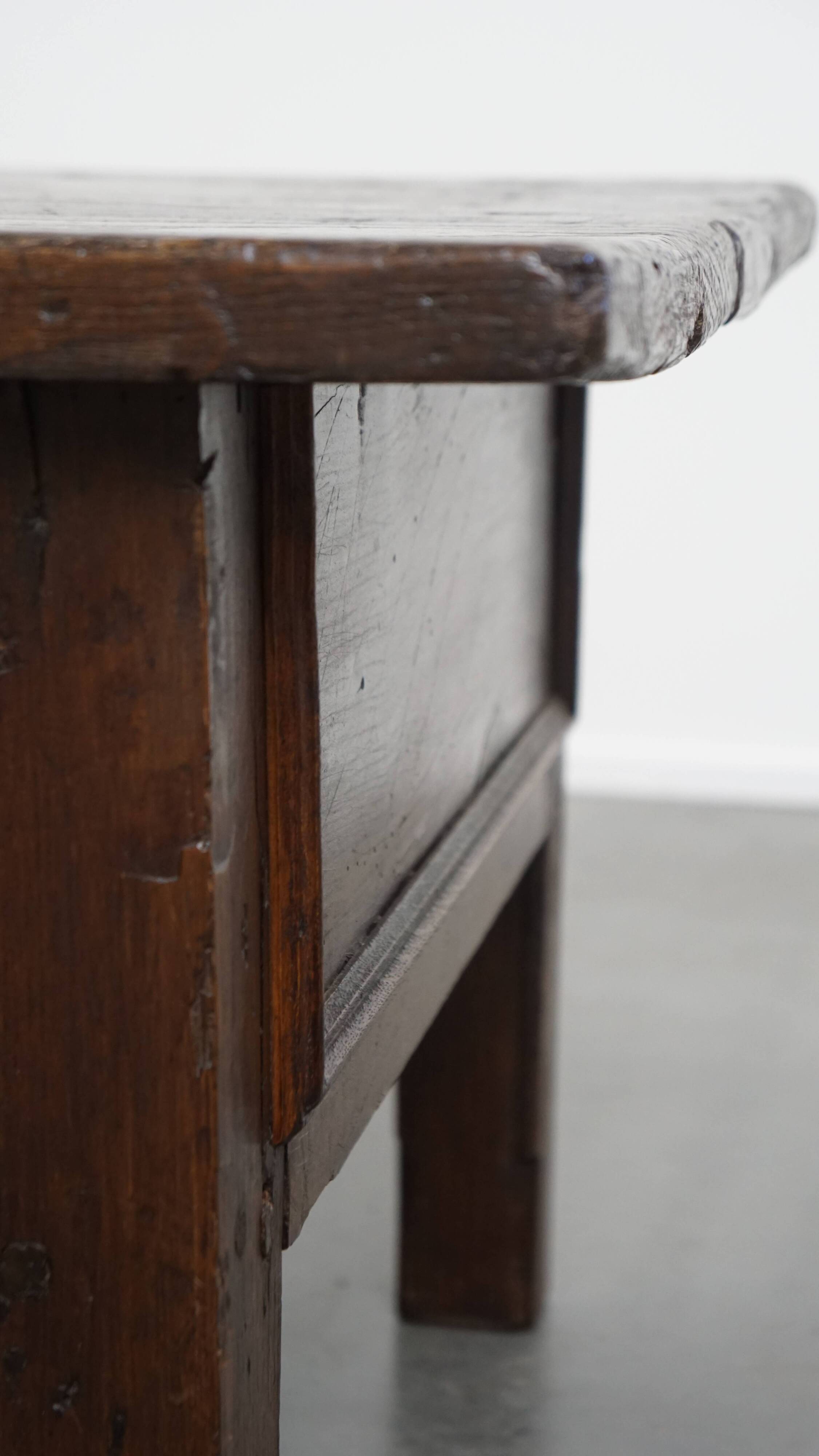 Antique South European 18th-Century Coffee Table with Three Drawers