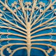 Peacock double rattan headboard