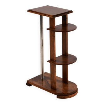 Asymmetrical modernist pedestal table by Michel Dufet