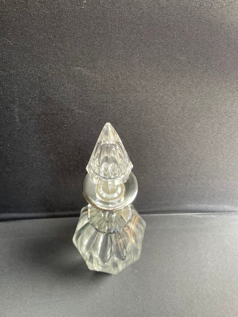 Large decanter - Louis Philippe - Strong crystal and silver