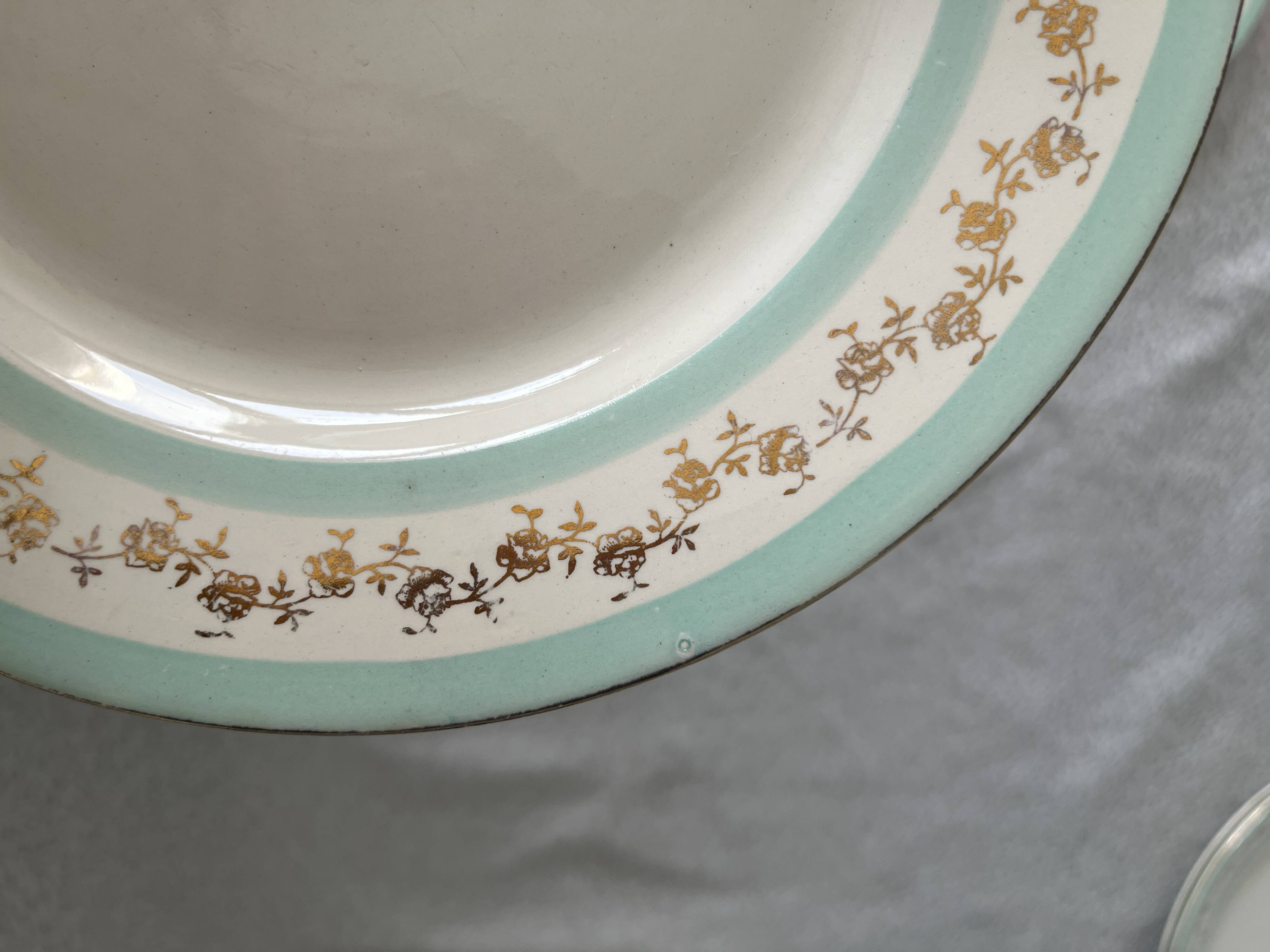 9 assiettes Digoin service Biarritz