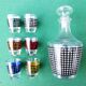 Carafe et 6 liquor glasses