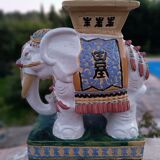 Set of 2 Chinese ceramic elephants