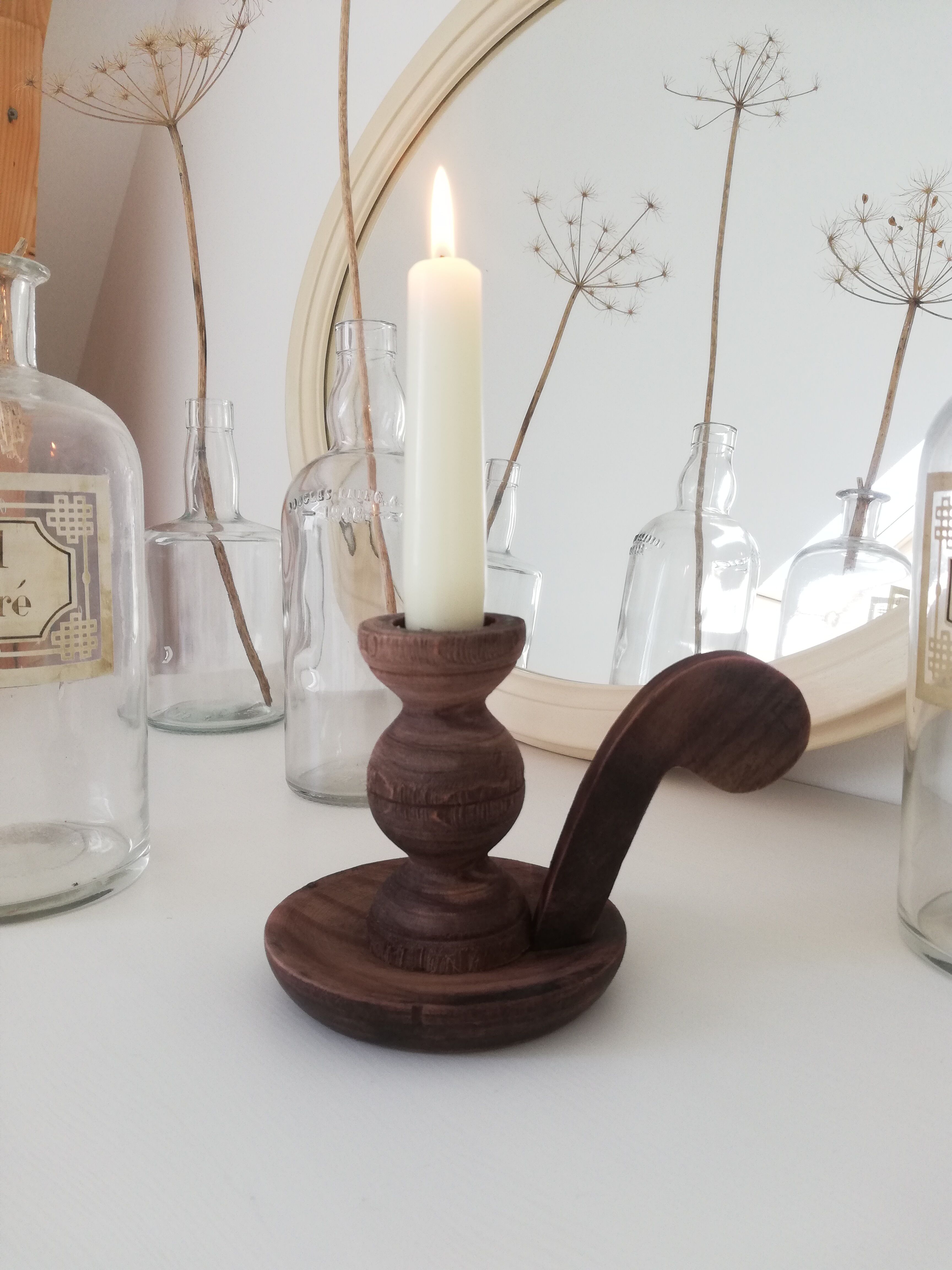 Vintage bedroom candle holder