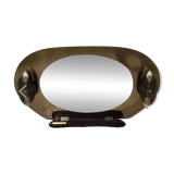 Lupi luxor oval mirror in smoked glass, 1960.70