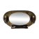 Lupi luxor oval mirror in smoked glass, 1960.70