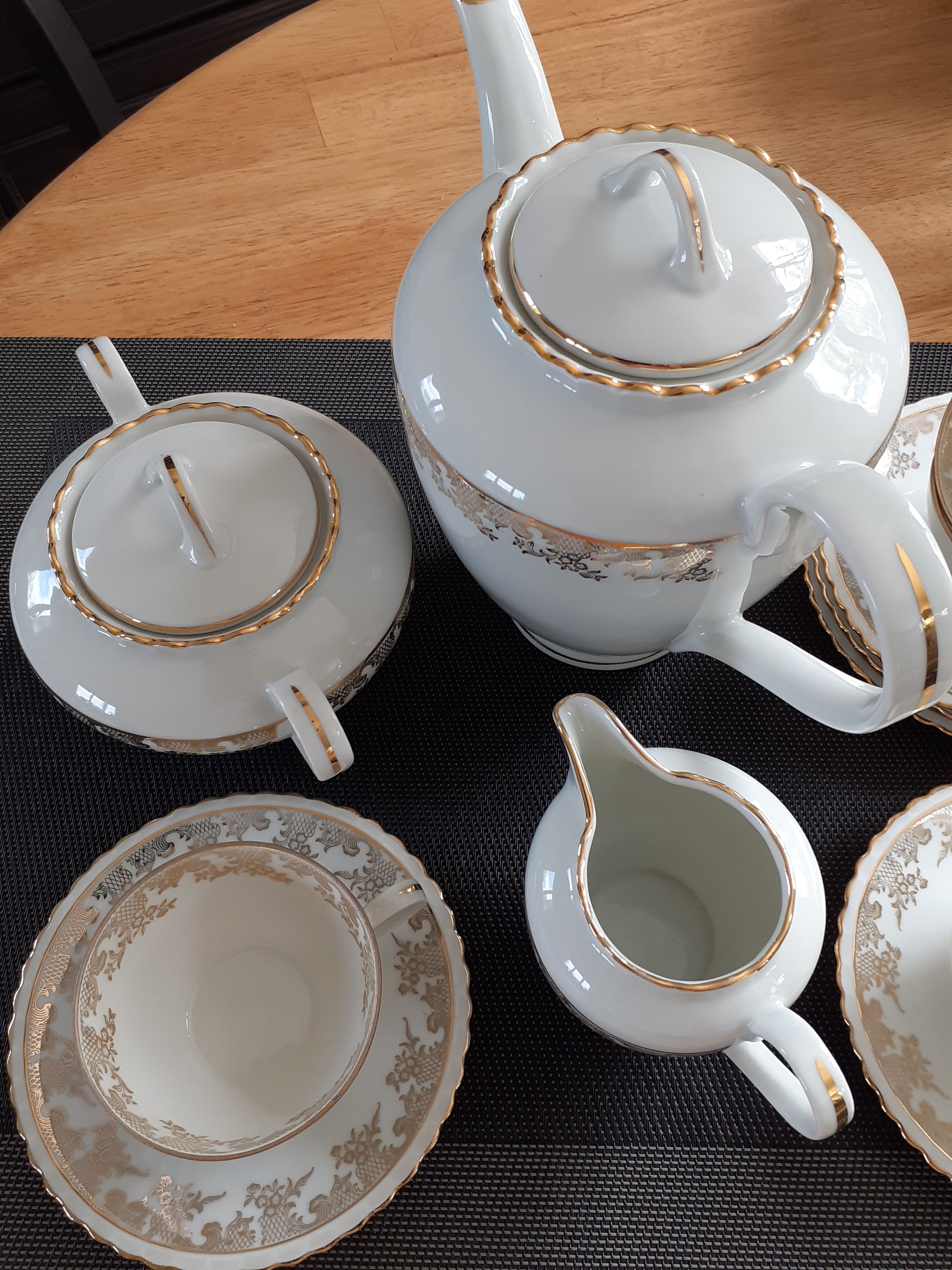 Limoges porcelain coffee service