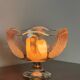 Moulded glass swan bowls