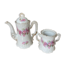 Coffee maker and sugar bowl antique porcelain