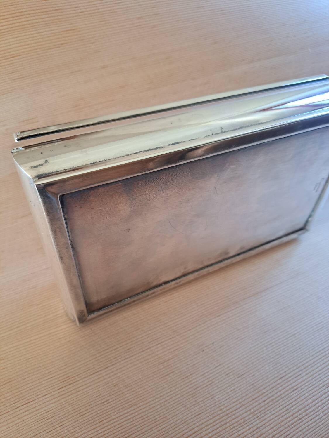 Christian Dior silver metal box