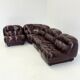 Dark brown Nuvolone modular lounge sofa by Rino Maturi for Mimo Padova