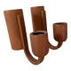 Pair of Scandinavian teak wall lights, Dolmus, 70s
