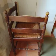 Vintage corner armchair, provencal rustic style