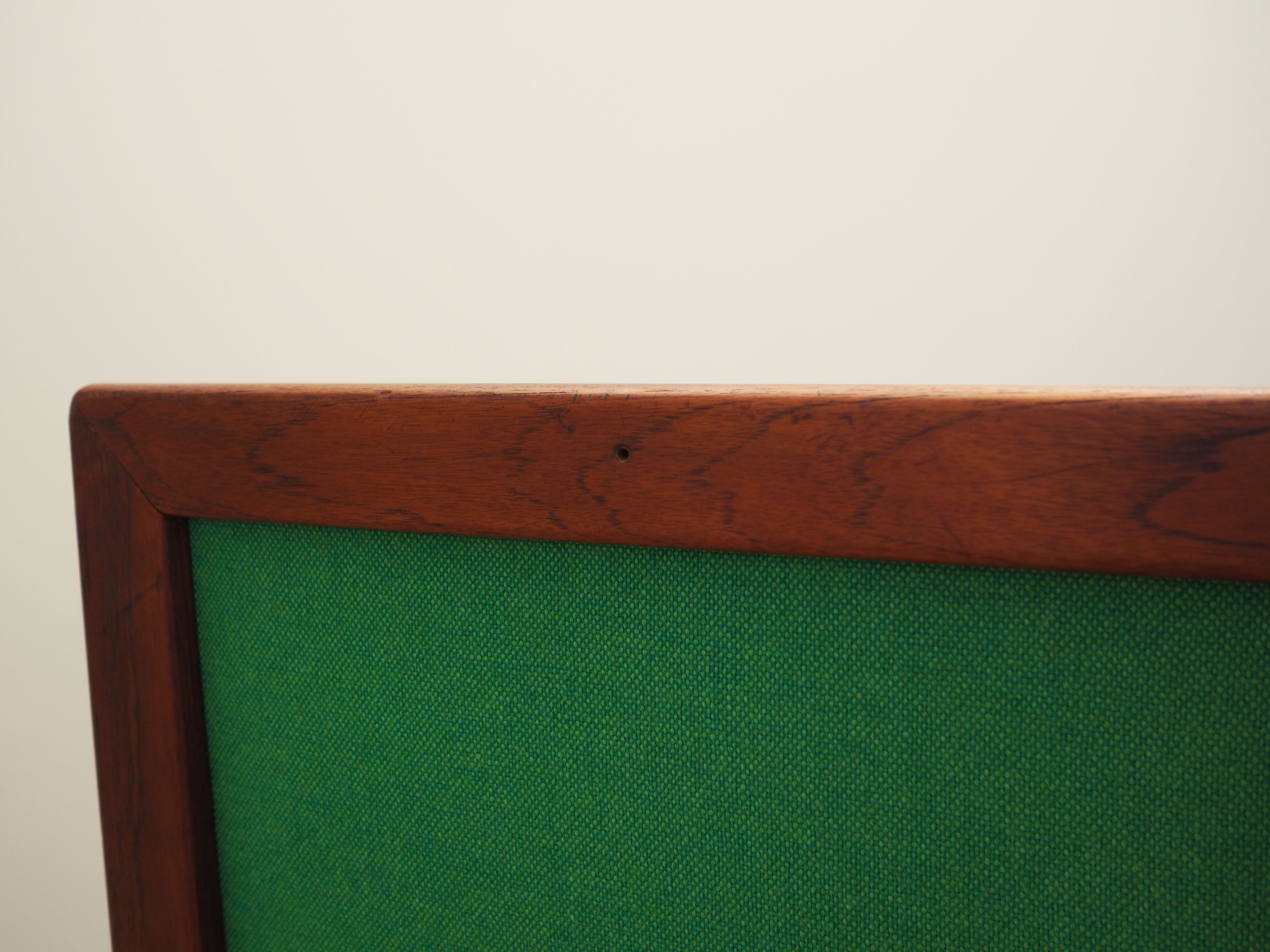 Teak green armchair, Danish design, 1970s, production: Denmark