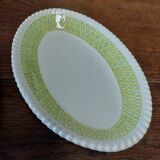 Pair of Badonviller iron earthenware dishes, Amina model