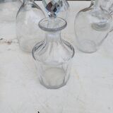 Set of 18 glass and crystal carafes