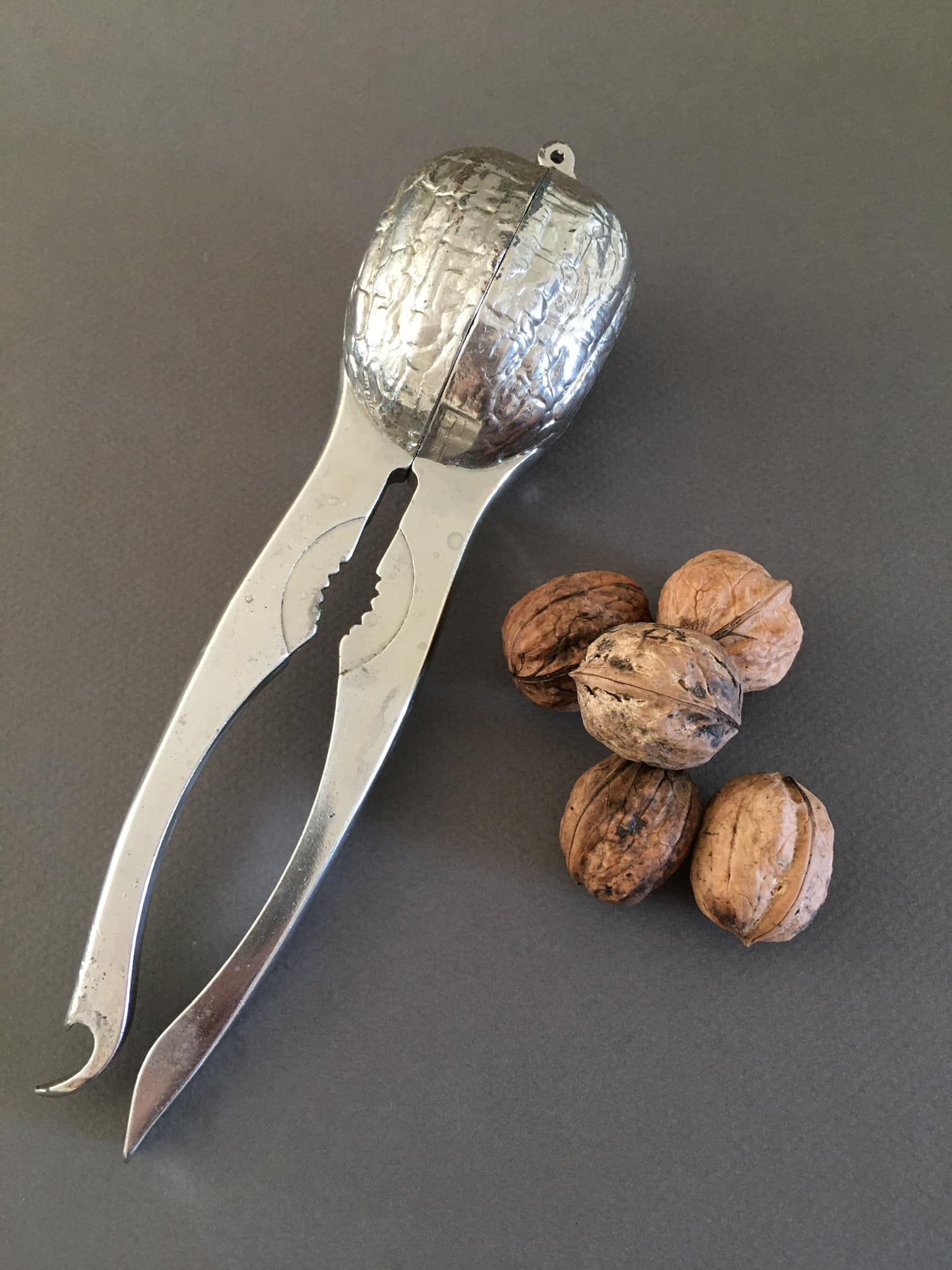 Metal nutcracker (silver color) stamped BMF/N Made in West Germany, 70s