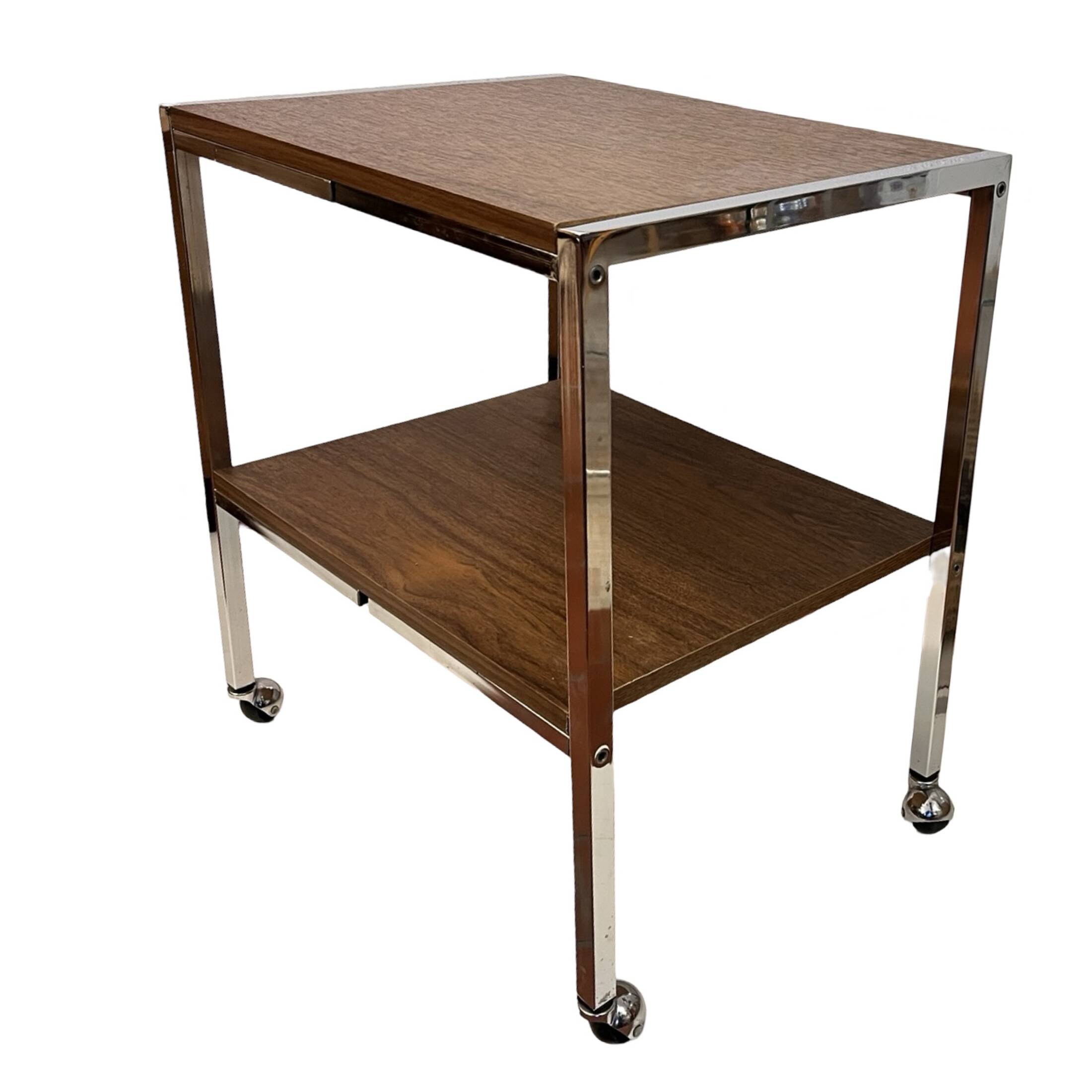 Modernist mobile table or bar Denmark 1970s.