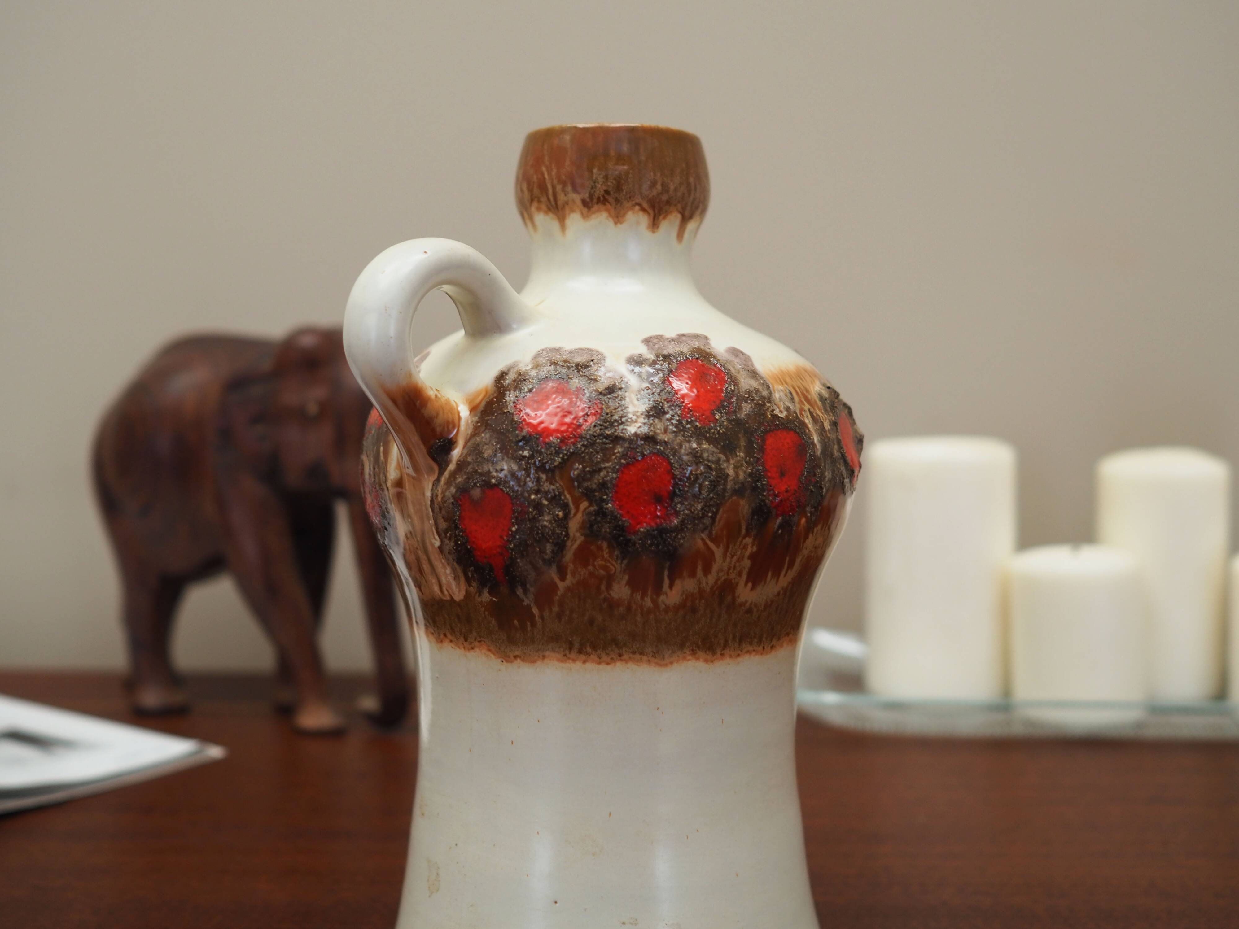 Ceramic jug, German design, 1970s, manufacture: Strehla