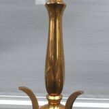 Brass floor lamp with neo-classical 3-light shelf
