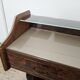 Burl wood dressing table with double glass shelf