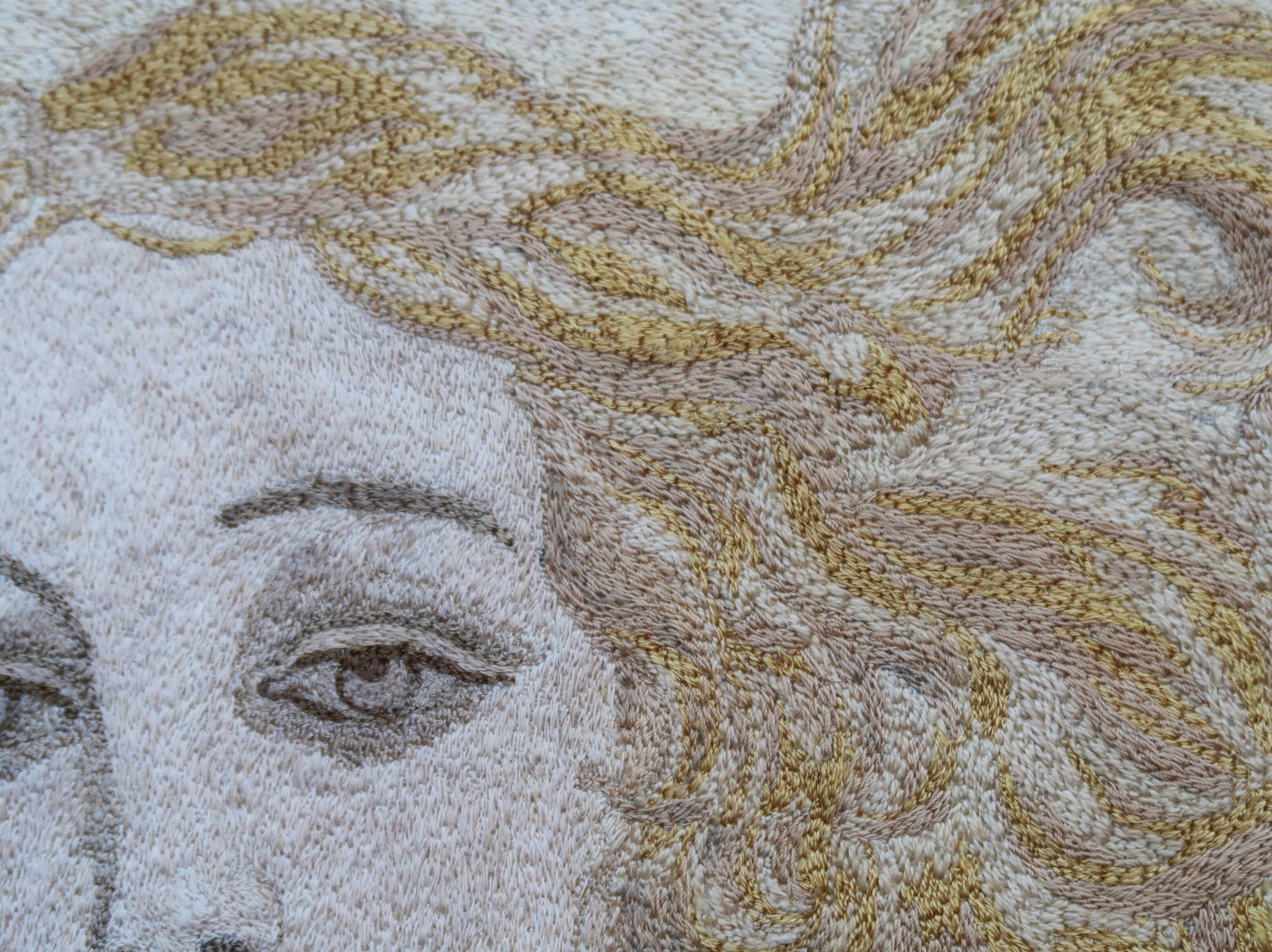 Broderie de soie de sandro botticelli « la naissance de vénus », 1930