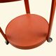 Table d'appoint à roulette / servante / desserte vintage orange - Kastilia