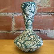 Ancient Vase CYCLOPE Charles CART Ceramic Fat Lava Green + Blue Vintage