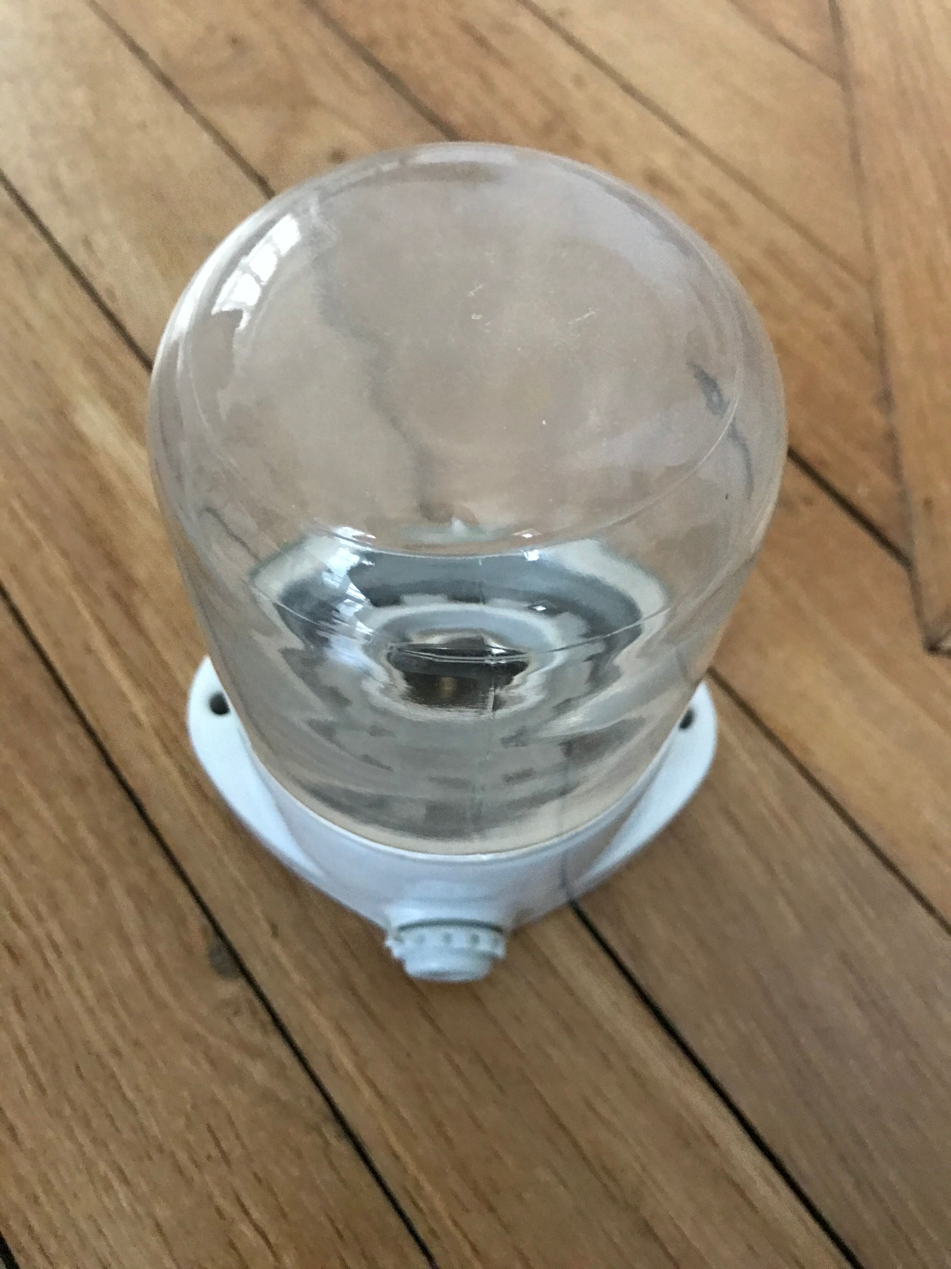 Porcelain and glass sconce