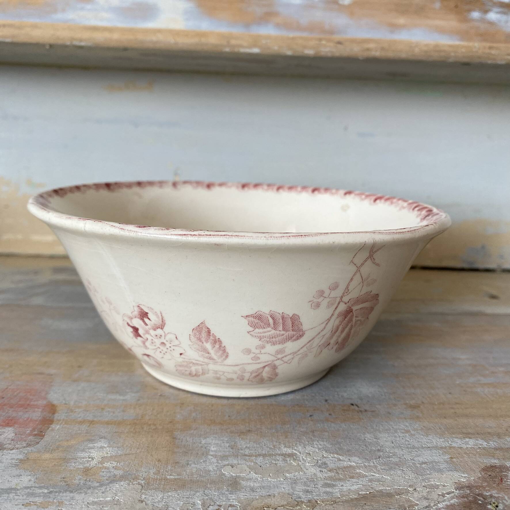 Ancient ironstone bowl from Choisy-le-Roi.