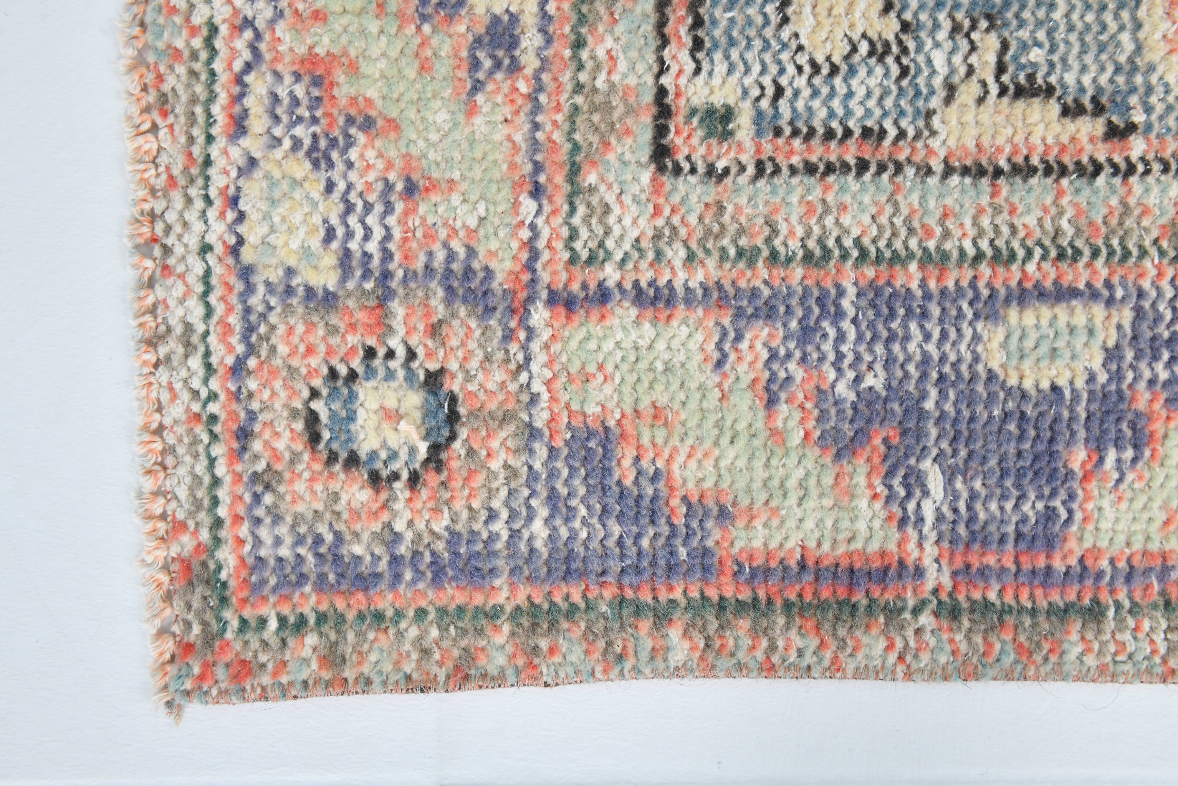 5x9 Pale Red & Green Turkish Vintage Rug, 165x267Cm