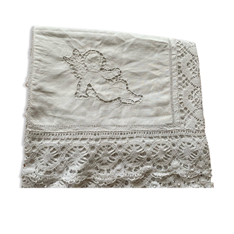 Nappe ancienne broderie faite main