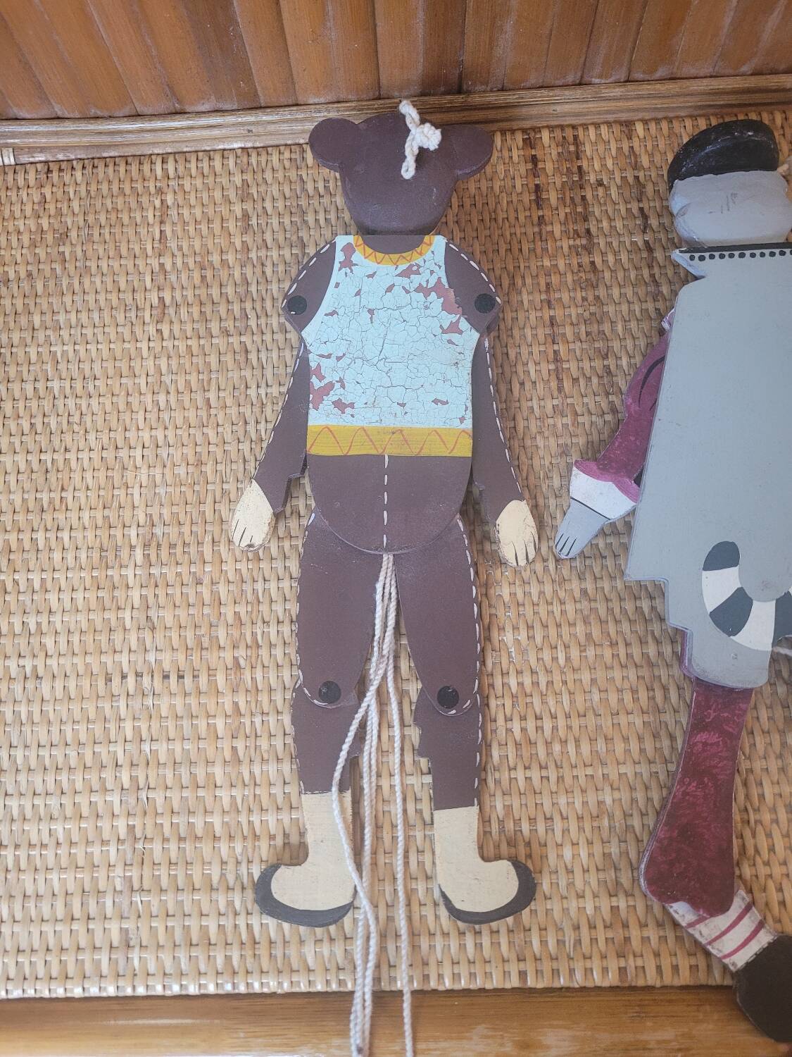 Set of 3 wooden puppets