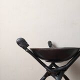 Tripod pocket emptier handcrafted African art ethnic tribal decoration