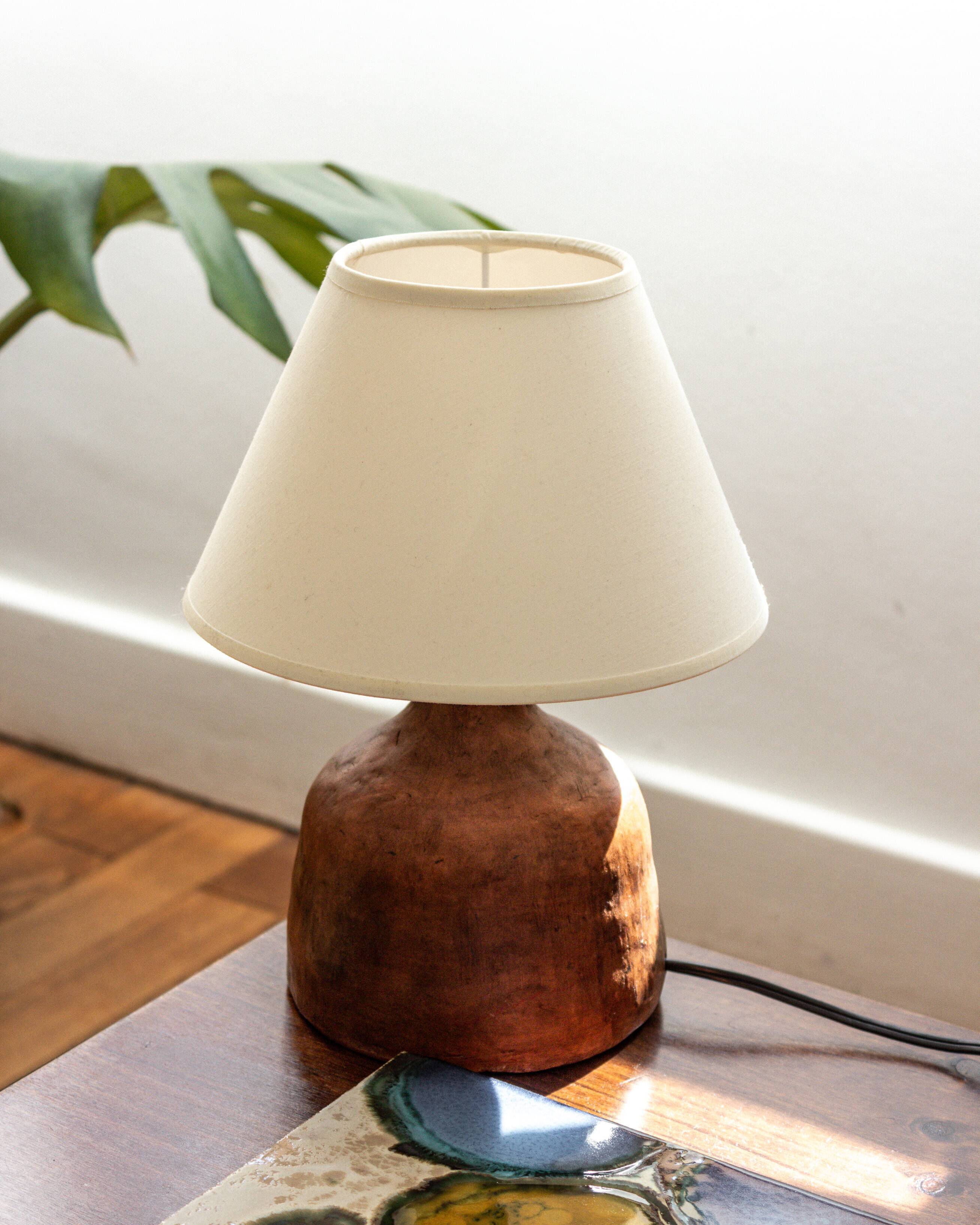 Terracotta lamp base, 50s/60s