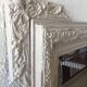 Large mirror with molding skated in gray 146 x 93 cm