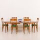 Danish round teak expandable table with 2 leaves, 1960s