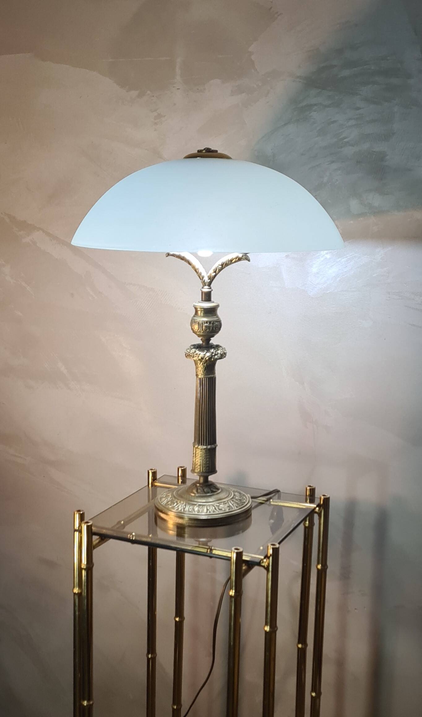 Elégante Lampe Napoléon III de bureau fin 18e   47x33