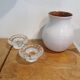 Duo de bougeoirs en verre