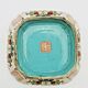 Pair of Chinese wedding bowls with blue floral pattern interior