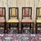 Series of 4 Art Deco mahogany chairs from the 1950s